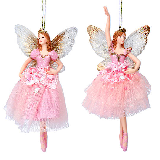 Resin Fairy Princess Pink Dress 17cm