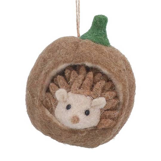 Wool Hedgehog in Nutshell 12cm *ETA NOV