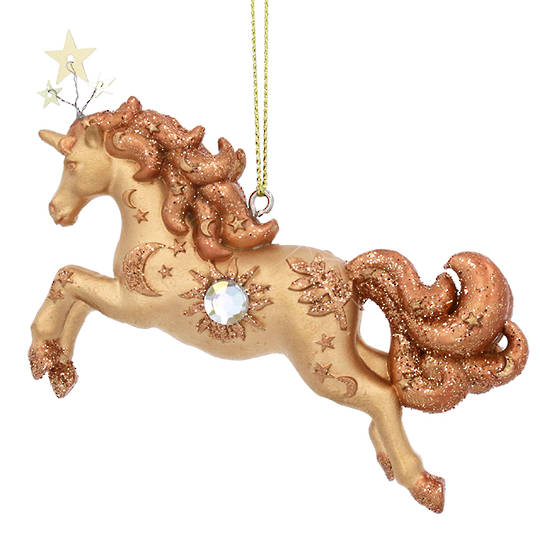 Resin Celestial Gold Unicorn 9cm *ETA NOV