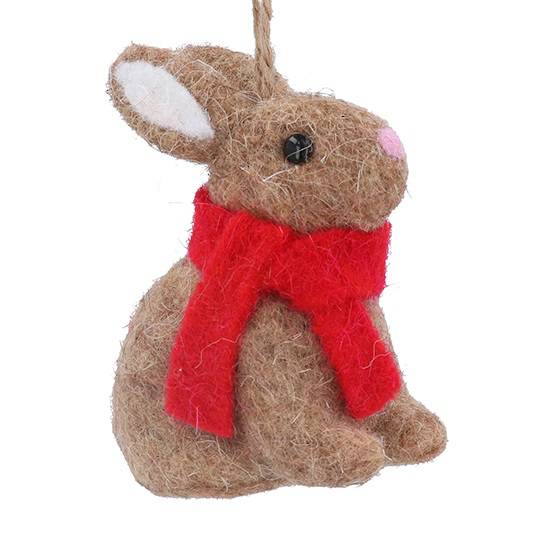 Wool Bunny, Red Scarf 9cm *ETA NOV