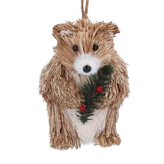 Bristle Bear with Fir Branch 10cm *ETA NOV