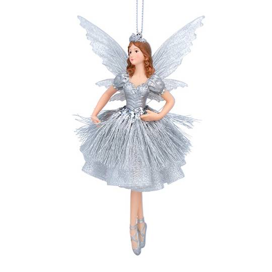 Resin Fabric Silver Party Fairy, Arms Down 16cm *ETA NOV