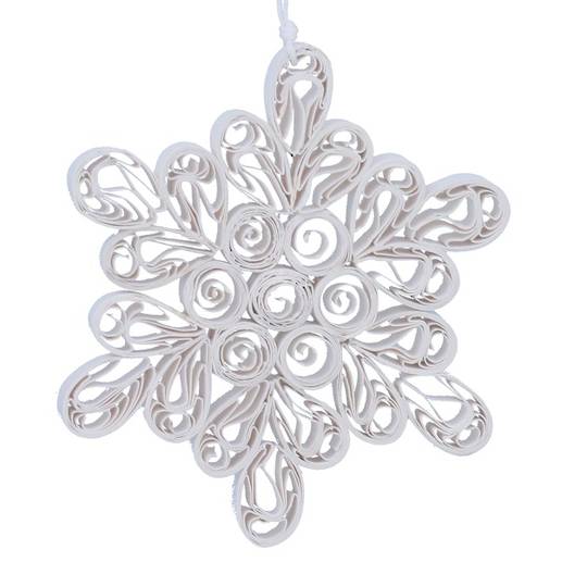 Paper Filigree Snowflake, White 11cm *ETA NOV