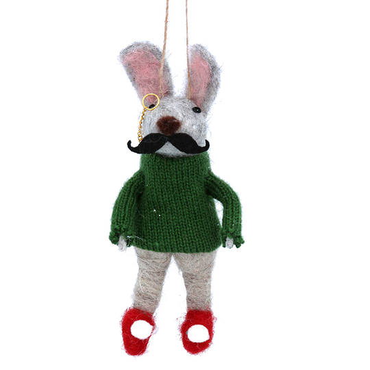 Wool Gentleman Rabbit 14cm