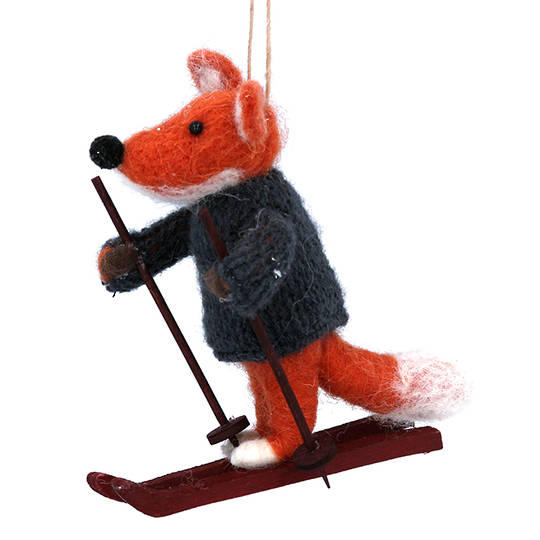Wool Fox Skiing 11cm