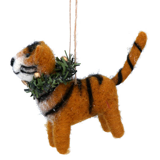Wool Xmas Tiger 12cm SOLD OUT