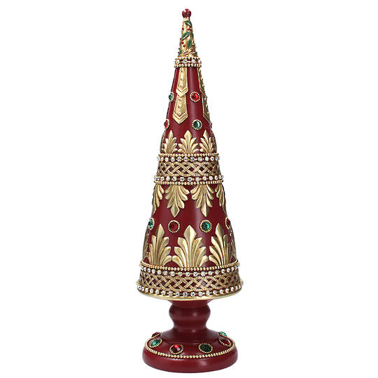 Red Cone Tree, with Gold Pattern 43cm