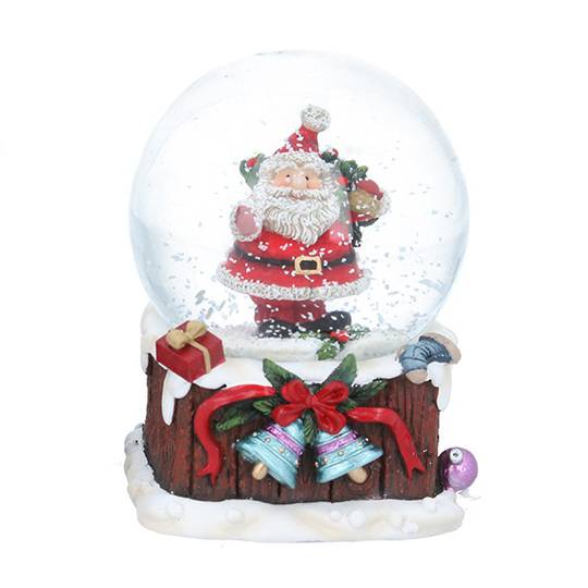 Snow Globe, Santa Square Woodlike Base 9cm *ETA NOV