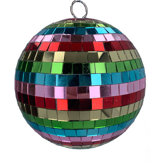 INDENT - Large Mirror Glass Ball, Multi-Colour 15cm