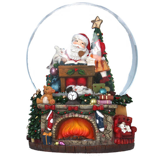 Snow Globe, Fireplace Scene 20cm
