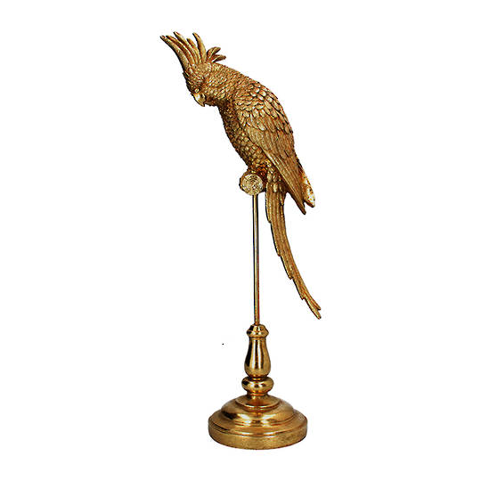 Acrylic Gold Parrot on Stand 48cm