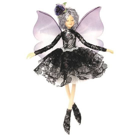 NZ Fairy, Black French Lace 13cm