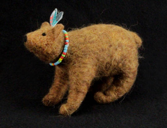 Eco Wool Red Indian Bear 15cm