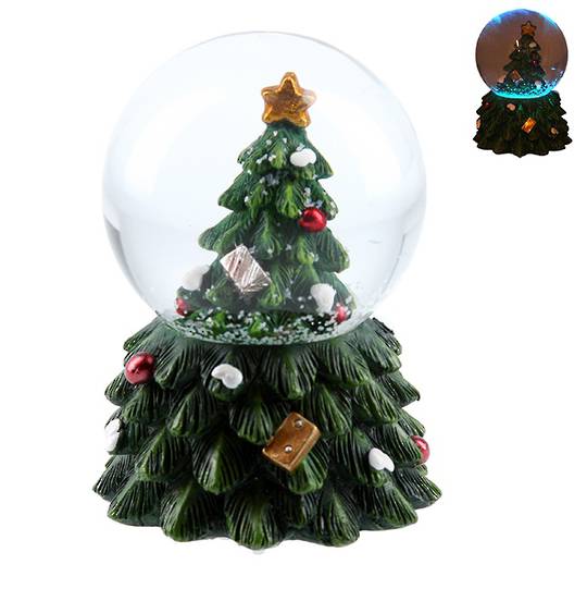 Mini Snow Globe, LED Xmas Tree 8cm *ETA NOV