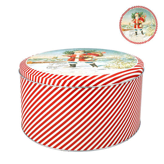 Cake Tin, Nostalgic Santa 23x12cm *ETA NOV