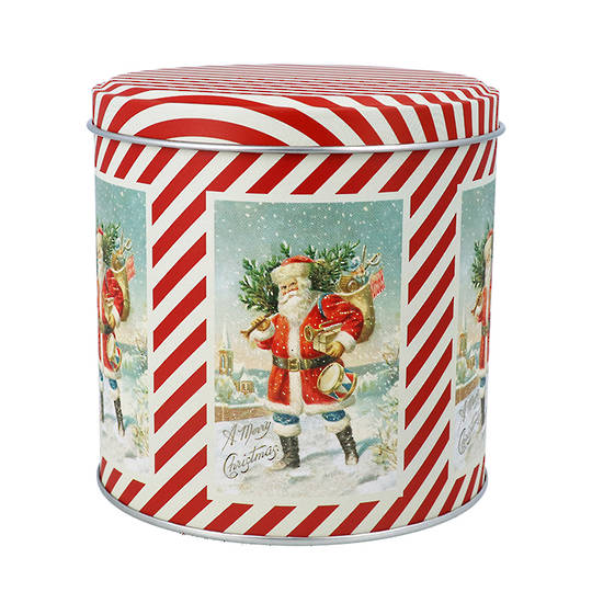 Small Tin, Nostalgic Santa 10x10cm *ETA NOV