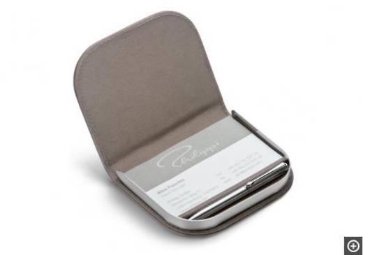 Corporate, Business Card or Memo Paper Holder with Pen