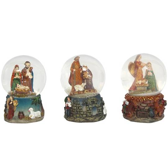 Mini Snow Globe, Nativity 5cm