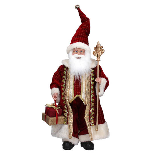 Fabric Burgundy Classic Santa 70cm
