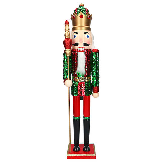 Wood Nutcracker, Green Solider 62cm
