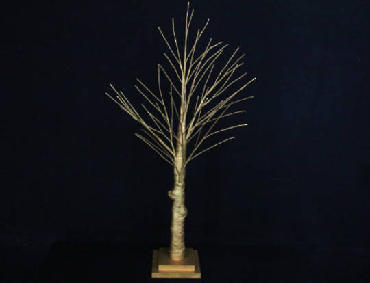 Matt Gold Spiky Tree 70cm