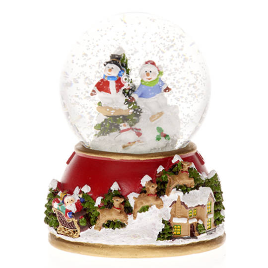 Musical LED SnowGlobe Snowmen with Tree