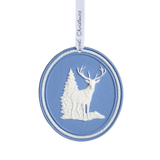 Wedgwood Cameo Reindeer Ornament 2023