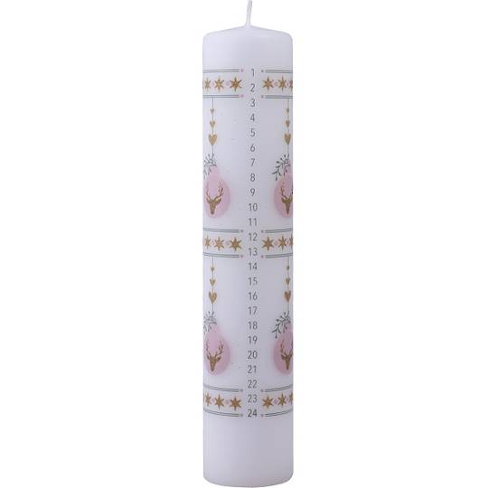 Advent Calendar Candle, Bauble Pattern 25cm *ETA NOV