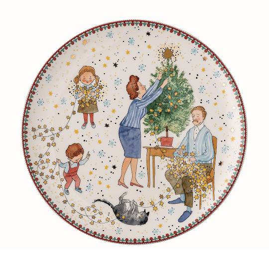 INDENT - Hutschenruether Annual Xmas Plate 22cm Theme 1, 2024