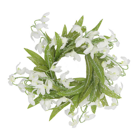 Pillar Candle Ring, Snowdrop 28cm