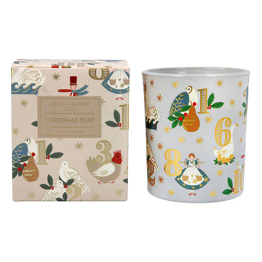 12 Day of Xmas, Candle Jar 10cm
