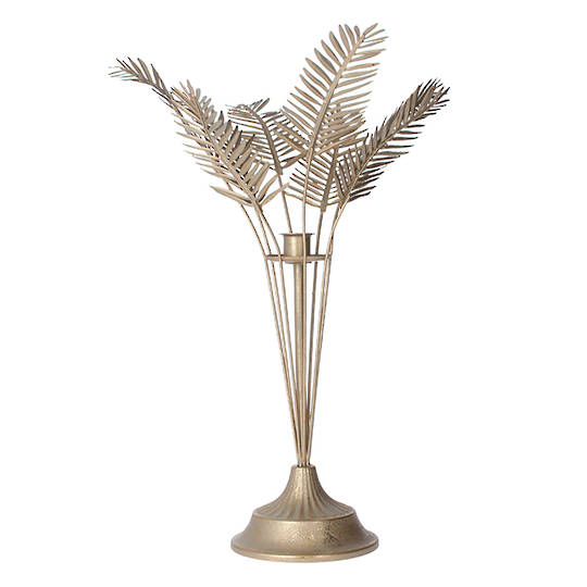 Metal Gold Palm Leaf C/H 41cm