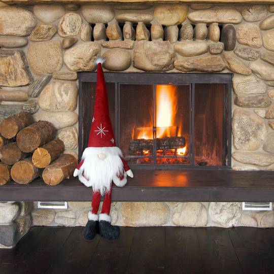 Plush Santa Sitting, Dangly Legs Small *ETA NOV