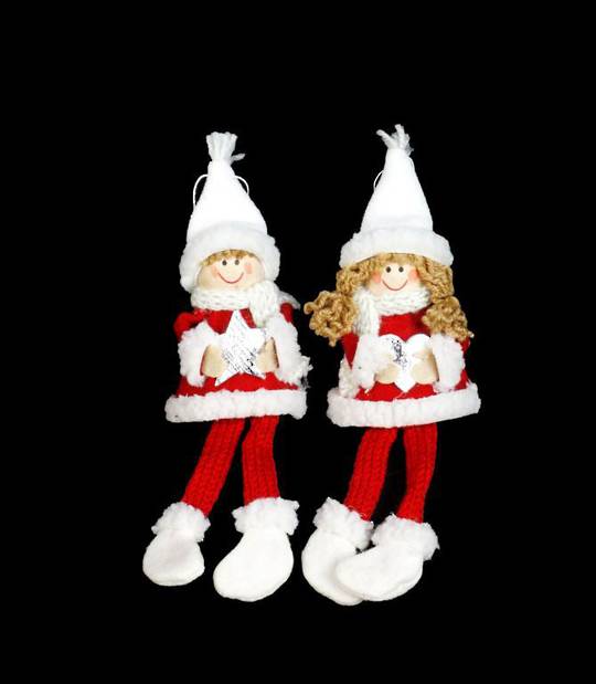 Plush Red Nordic Child 17cm, Set 2