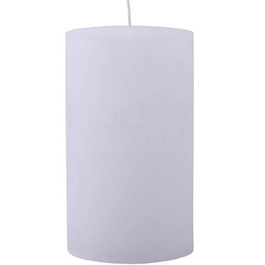 Rustic Pillar Candle White 7x12cm