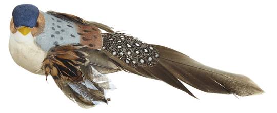Blue Finch Bird Clip 14cm