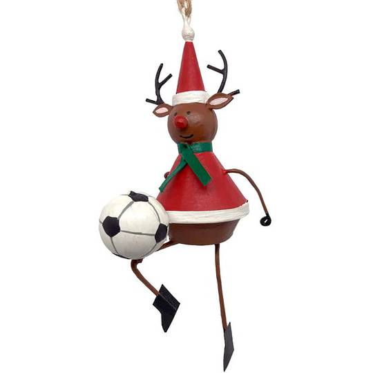 Tin Deer Playing Football 14cm *ETA NOV