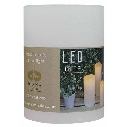 LED Pillar Candle White 7x10cm with Timer