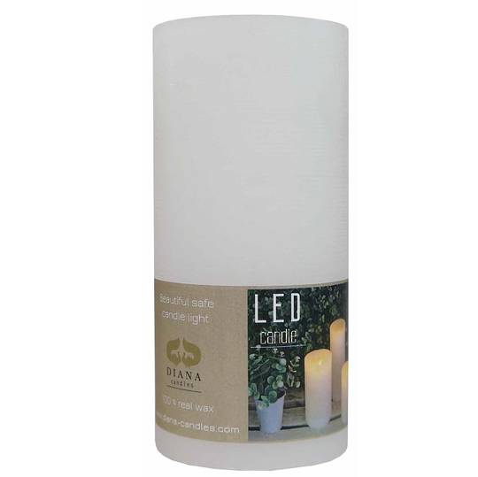 LED Pillar Candle White 7x15cm with Timer