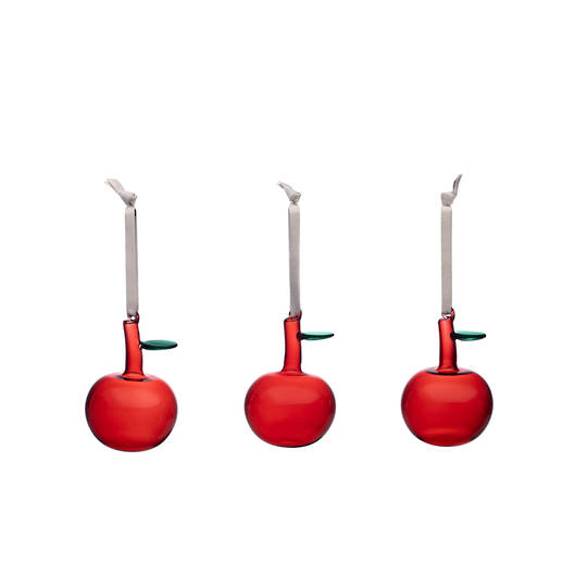 iittala Toikka Mini Glass Apple Red Set 3, 2023 *Dec Arrival