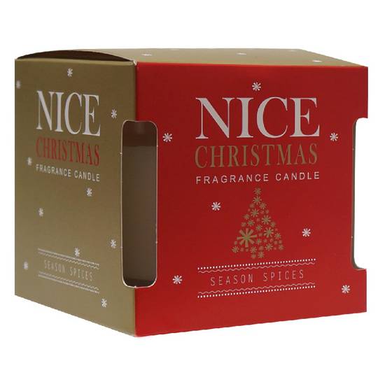 Nice Christmas Scented Candle in Clear Jar, Large