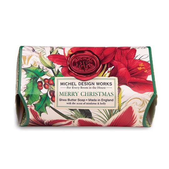 Merry Floral Christmas Large Soap Bar