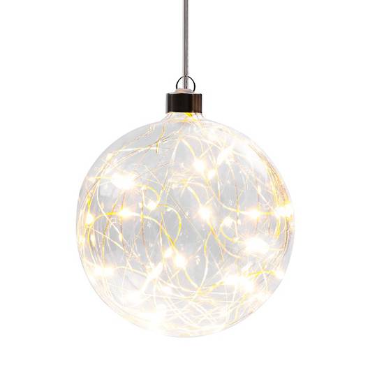 Glass Sphere Light, Clear 14cm