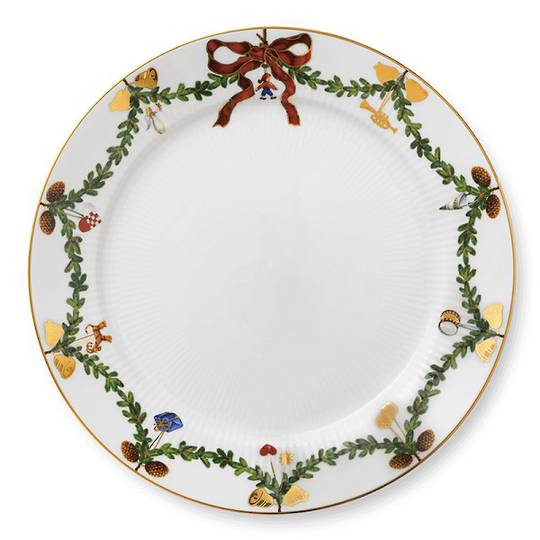 StarFluted Christmas Dinner Plate *Indent