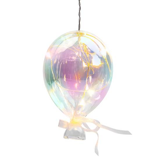 Glass Balloon Light Decoration, Clear 14cm