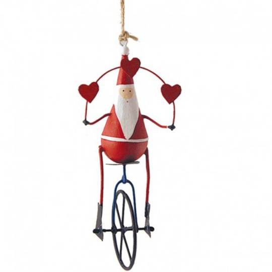 Tin Santa on Unicycle 15cm