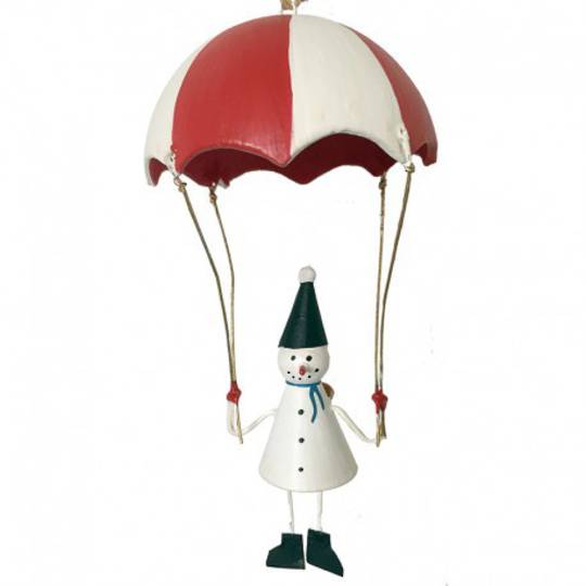 Tin Snowman Parachute 18cm