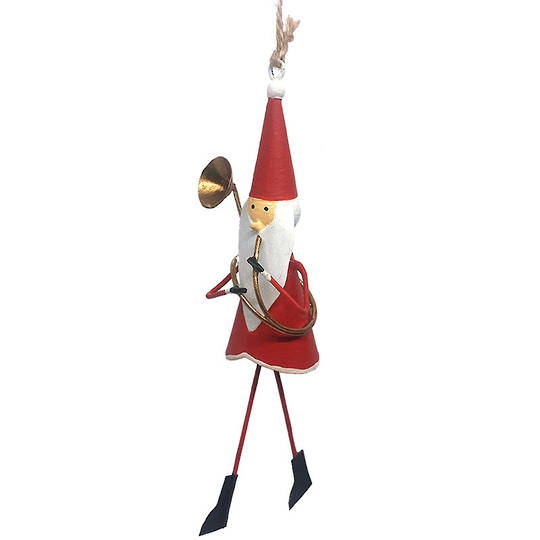 Tin Santa with Trombone 13cm