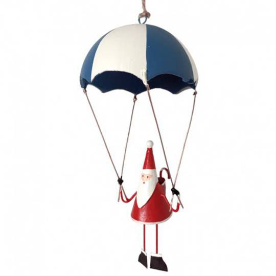 Tin Santa Blue Parachute 18cm