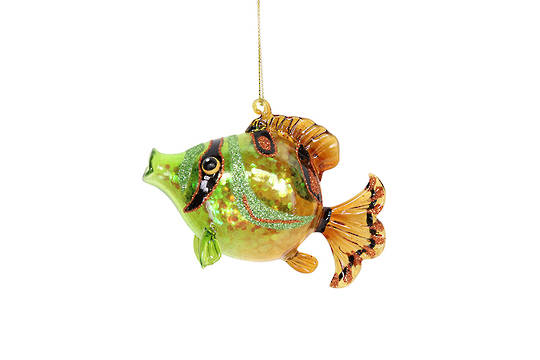 Glass Painted Blowfish 8cm